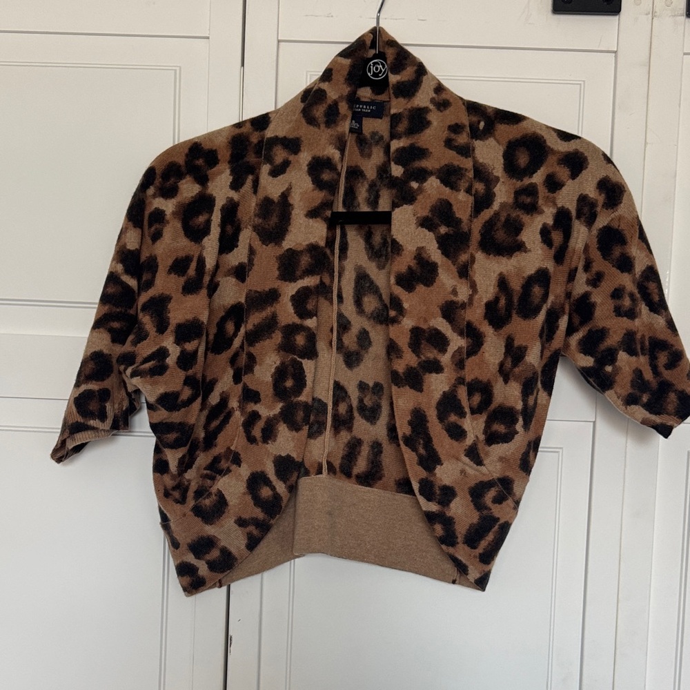 Banana Republic Leopard Print Shrug - Brown and Black